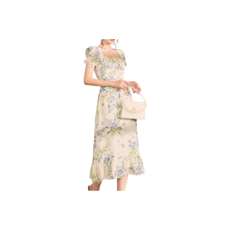 QIAOYUHUAZUN Short Sleeved Dresses Women's Multicolor-0