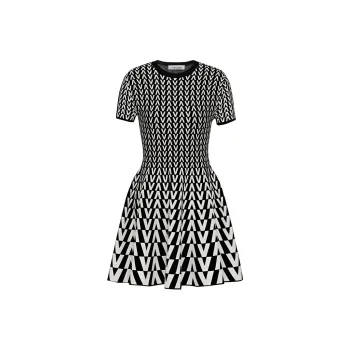 Valentino Short Sleeved Dress Women's Black