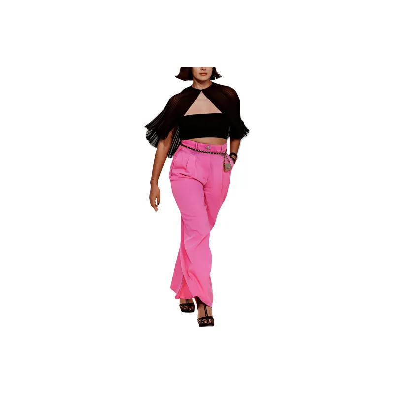CHANEL SS21 Jeans Women's Neon Pink-0