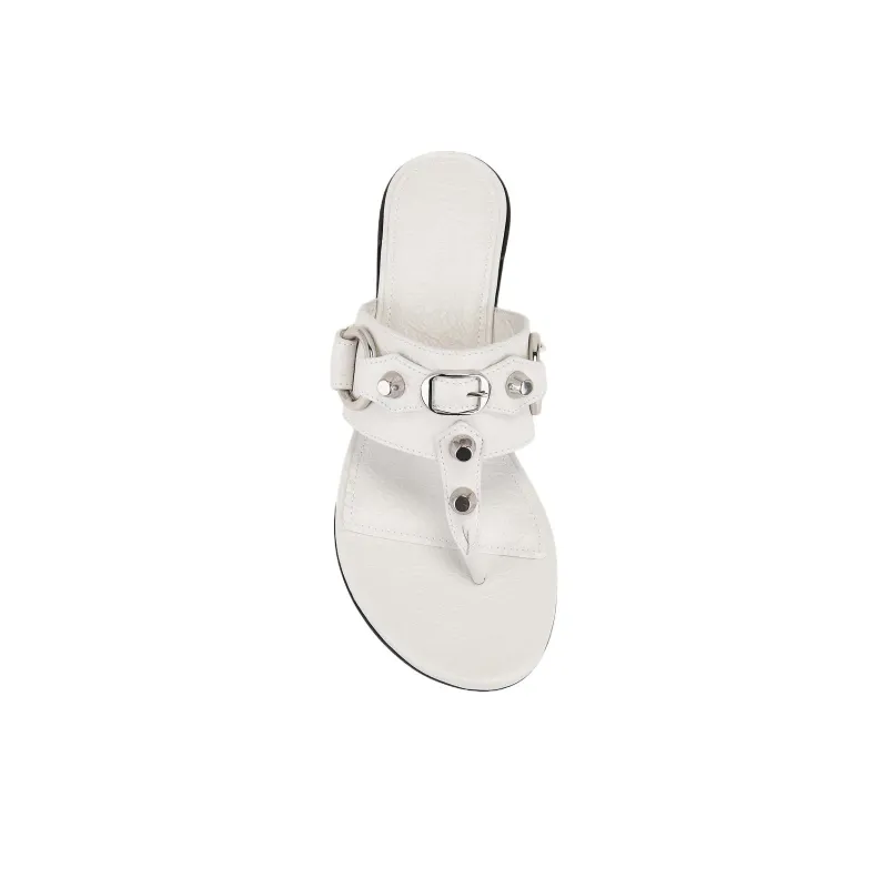 Balenciaga Flip Flops 5cm Women's White-4