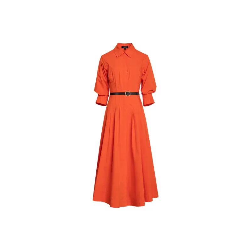 LIZZY Long Sleeved Dress Includes Belt Women's-0
