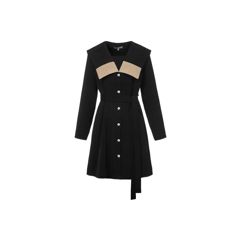 MeetMetro A-Line Skirt Dress Black-0