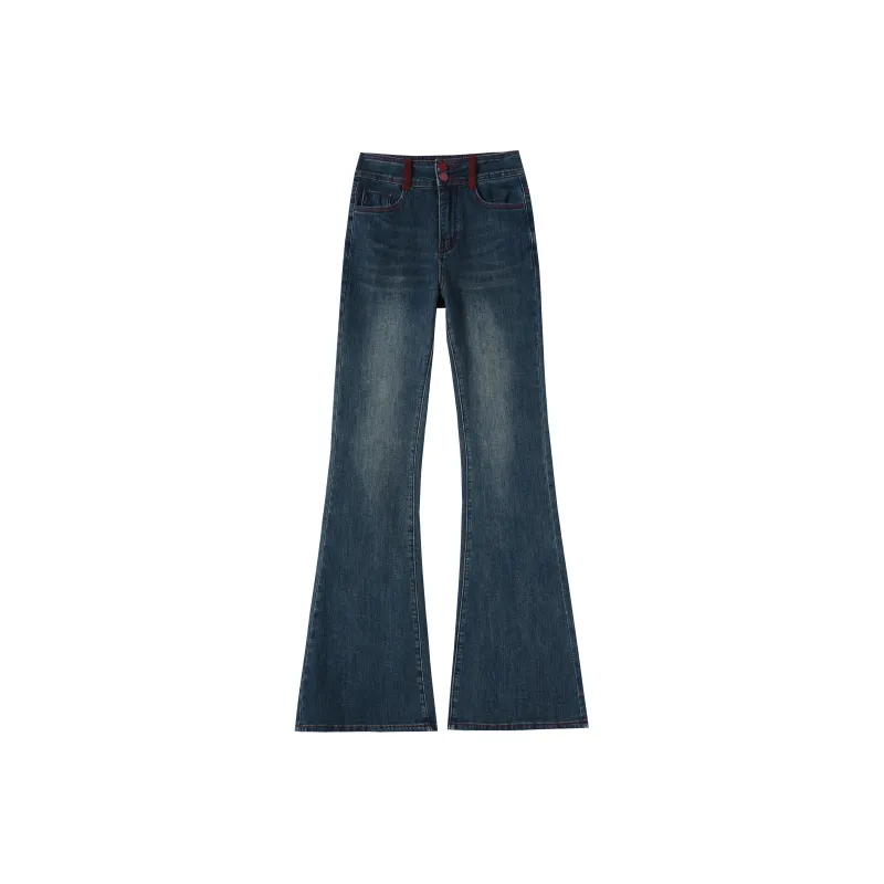 FAWENXIANGZI Jeans Women's Nostalgic Blue-0