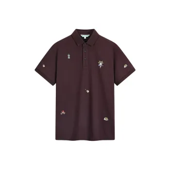 FAIRWHALE Polo Shirts Unisex 314 Red Brown