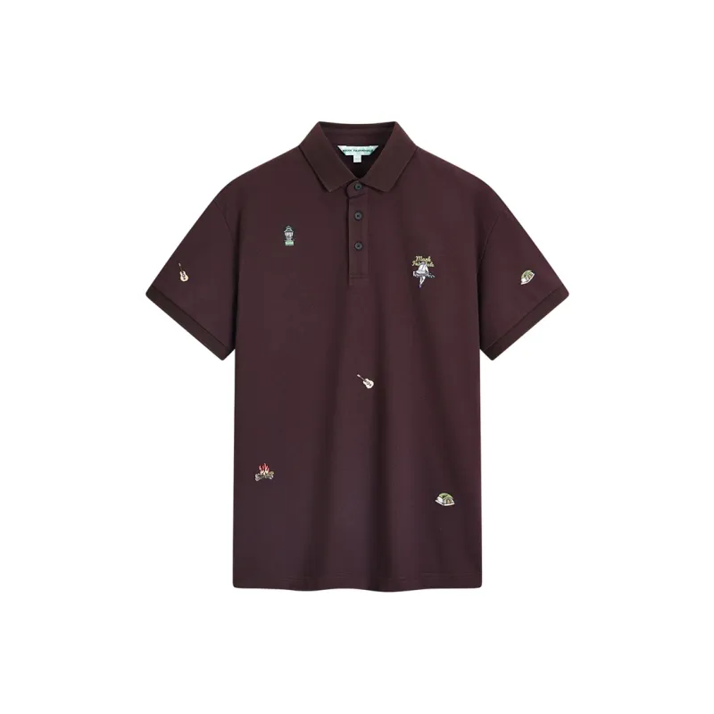 FAIRWHALE Polo Shirts Unisex 314 Red Brown-0