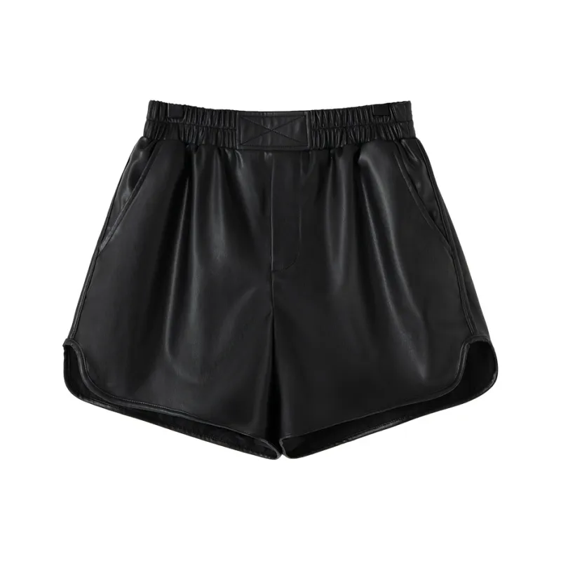 SOON FLOWER Casual Shorts Women's Black-0
