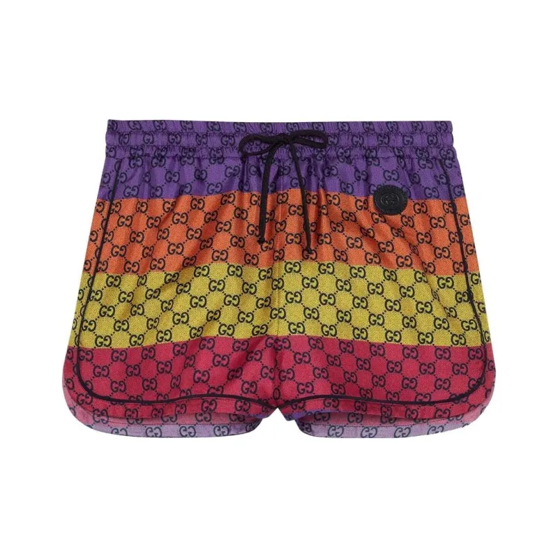 GUCCI Silk Striped Shorts Multi-0