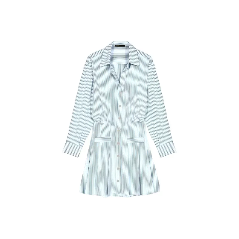 Maje Striped Poplin Shirt Dress-0