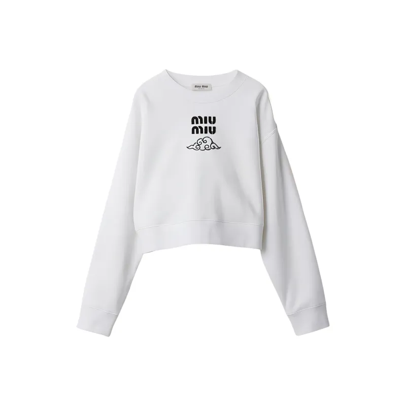 MIU MIU SS24 Sweatshirt Women's White-0