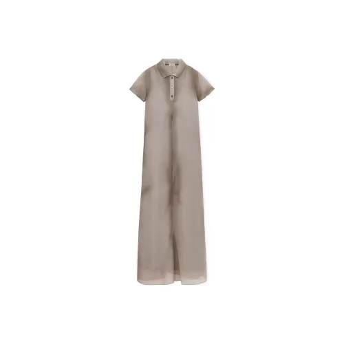 LOEWE SS24 Short-Sleeved Dresses Women's Gray Earth