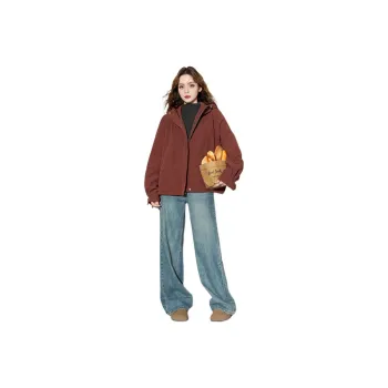 FAWENXIANGZI Puffer Jacket Women's Red