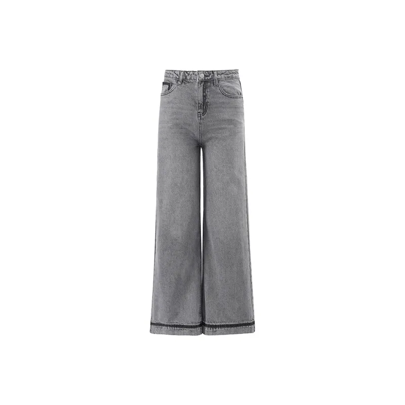 Wen Shan Jeans Women's Gray Pants-0