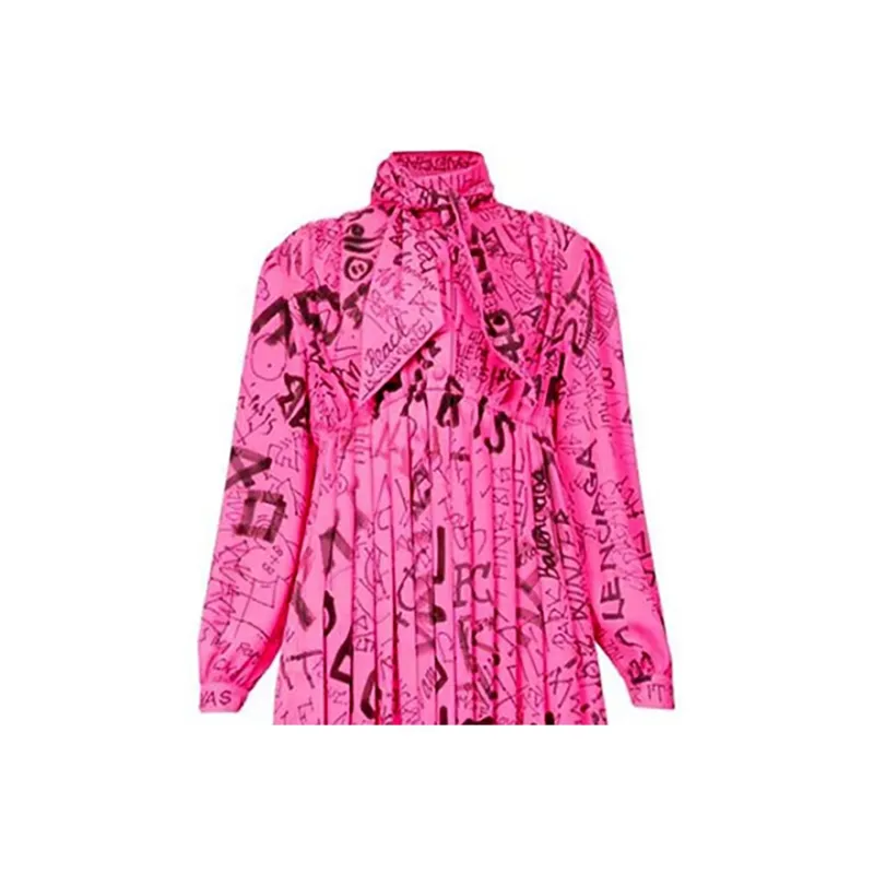 Balenciaga Long-Sleeved Dresses Women's Pink-4