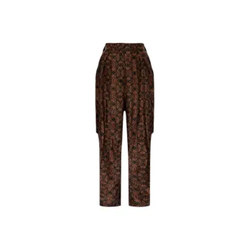 DRIES VAN NOTEN Pattern Printed Satin Cargo Pants