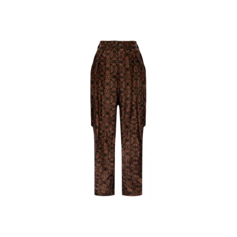 DRIES VAN NOTEN Pattern Printed Satin Cargo Pants-0