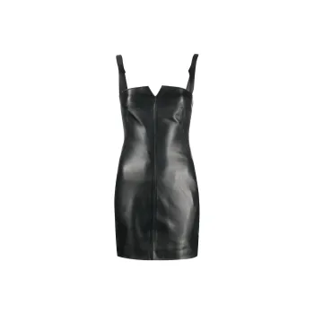 OFF-WHITE Zip Detailed Sleeveless Mini Dress