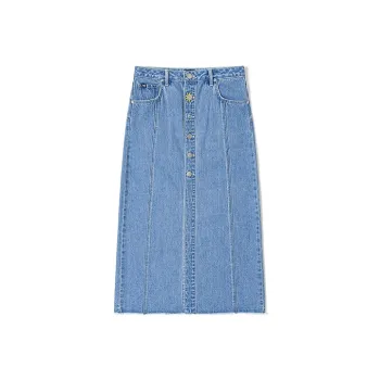 Lee Denim Long Skirts Women's Light Blue