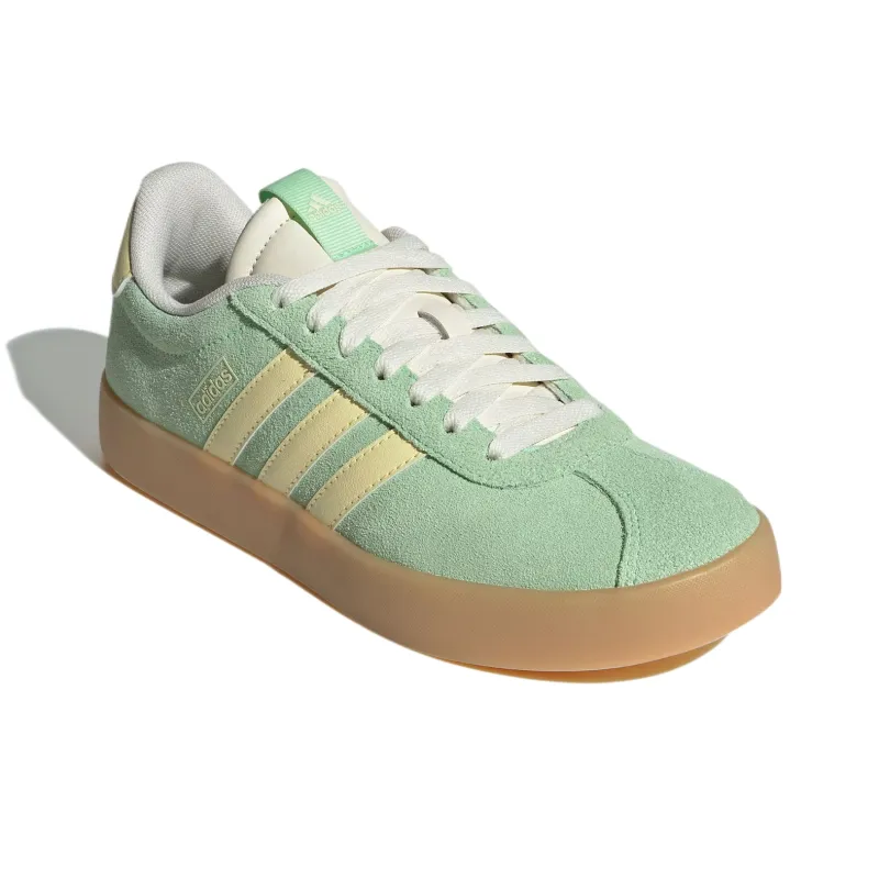 Adidas VL COURT 3.0 Low Top Skateboard Shoes Women's Light Neon Green-3