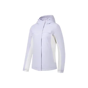 QIAODAN Women's Training Series Puffer Jacket Women's Light Twilight Purple/Cream White