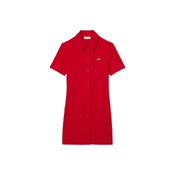 LACOSTE Short-Sleeved Dresses Women's Red