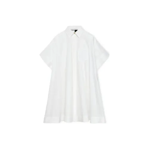 LOEWE Short Sleeved Dresses Women's White
