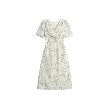 HUASJ Short Sleeved Dresses Women's Green