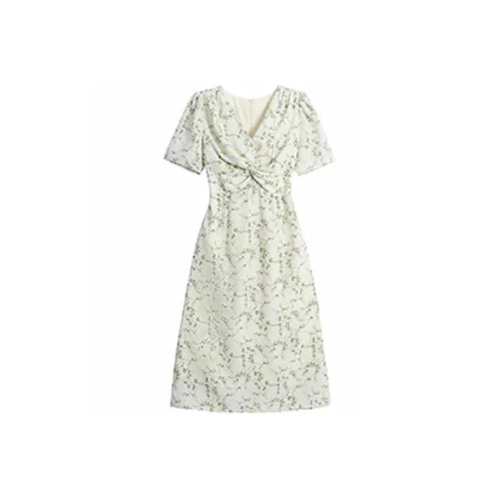 HUASJ Short Sleeved Dresses Women's Green-0