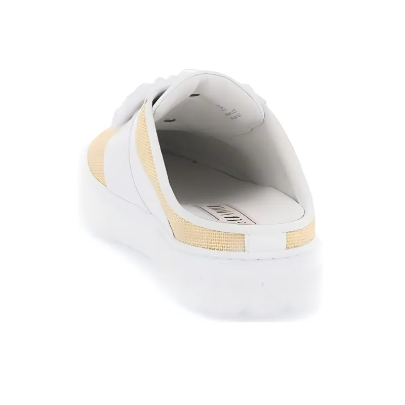 Roger Vivier Very Vivier Wrap toe Slippers Women's White Yellow-4