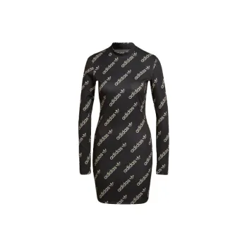 Adidas Originals Long Sleeved Dresses Women's Black