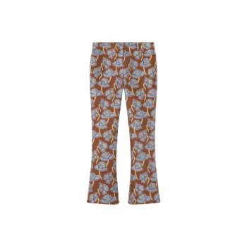 VERSACE Poppies Jacquard Flared Trousers