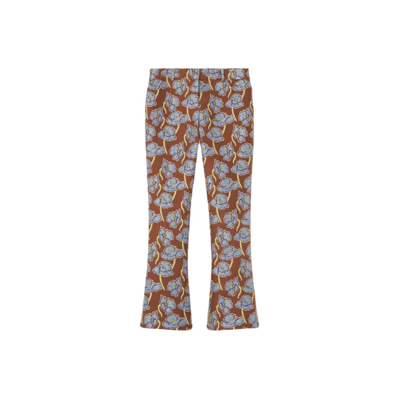 VERSACE Poppies Jacquard Flared Trousers-0