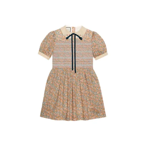 GUCCI Short Sleeved Dresses Women's Multicolor