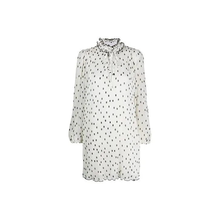 GANNI Long Sleeved Dresses Women's White-0