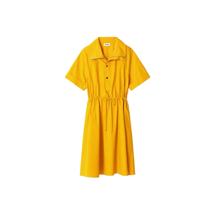 KENZO Short Sleeved Dress Women's Yellow-0