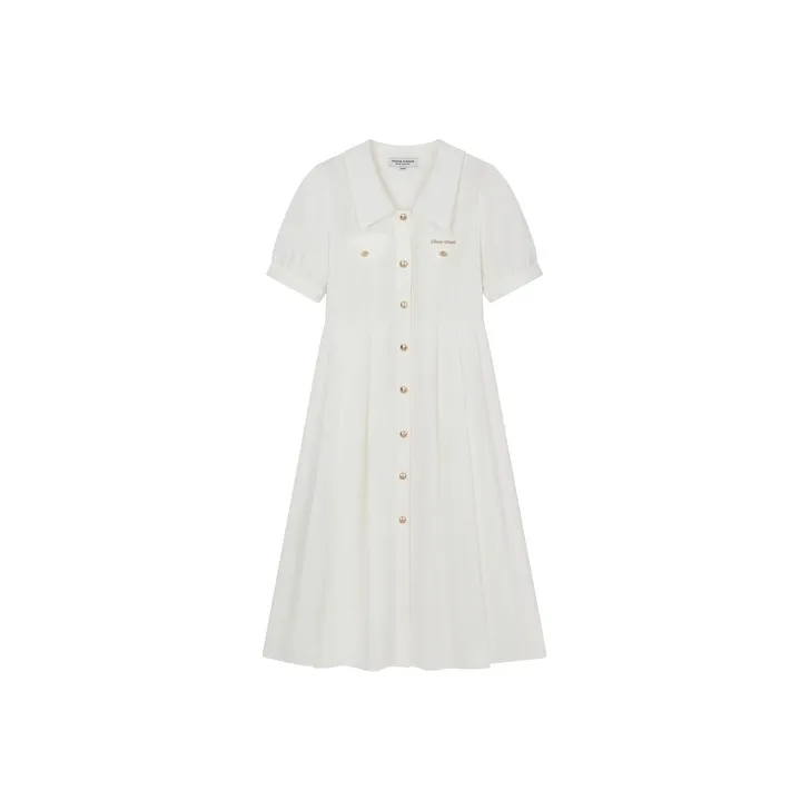 Teenie Weenie Short Sleeved Dress Women's White-0