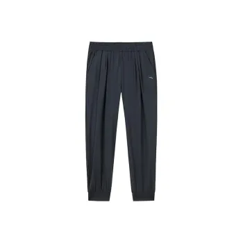 Anta Variety Training Collection Knitted Sports Pants Women's Basic Black