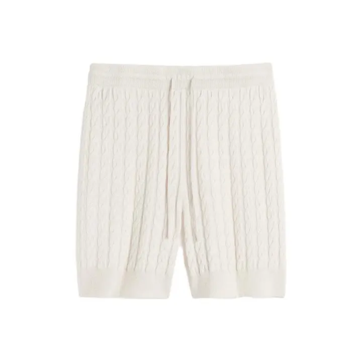 TOTEME Drawstring Cable knit Shorts-0