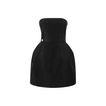 PHILIPP PLEIN Strapless Silk Mini Dress