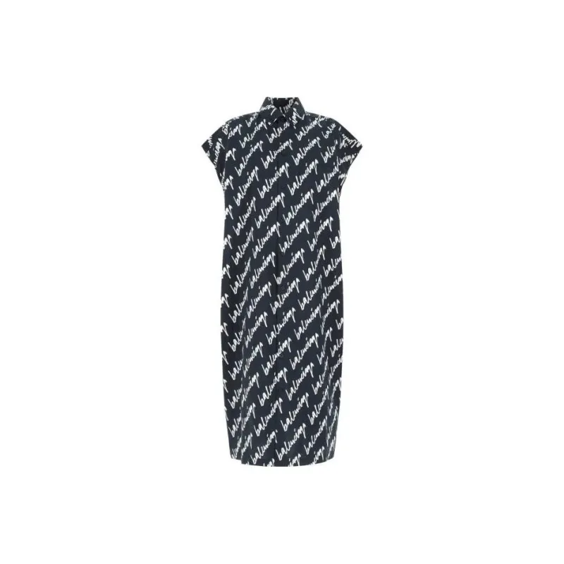 Balenciaga SS22 Sleeveless Dress Women's Blue-0