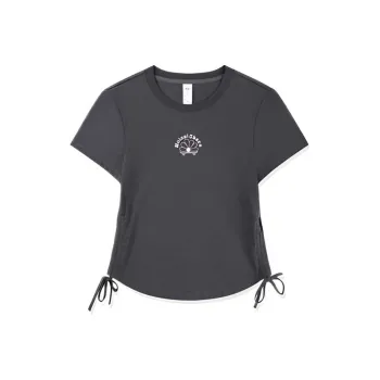 QIAODAN Regular T Shirt Women's Black Sand Gray