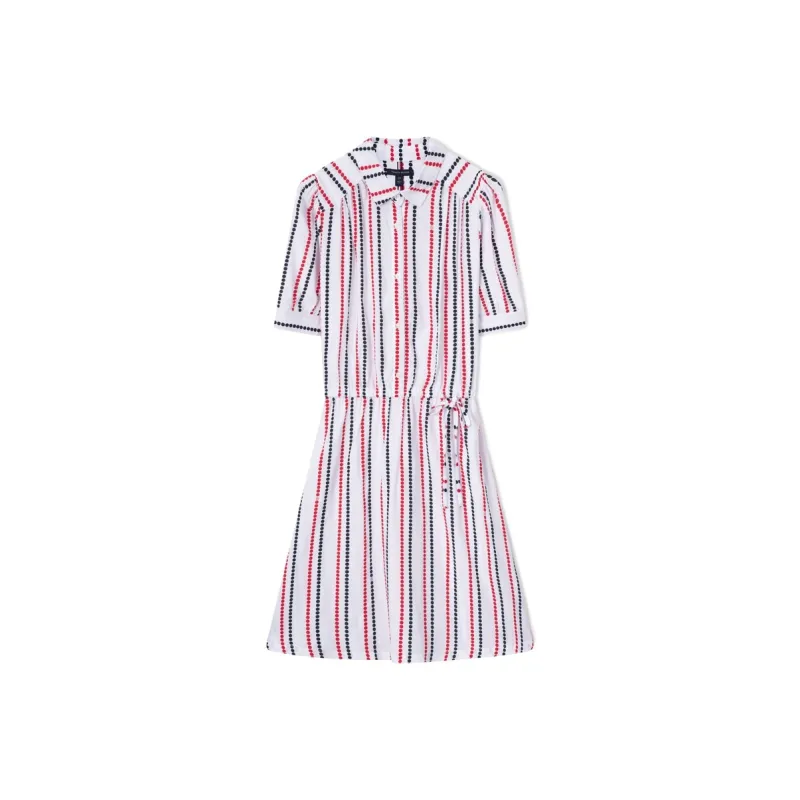 Tommy Hilfiger Short-Sleeved Dresses Women's Red White Blue Stripes-0