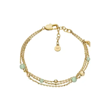 EMPORIO ARMANI Brass, Aventurine Bracelets Women's Gold