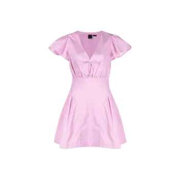 PINKO SS23 Short Sleeved Dress Women's Pink