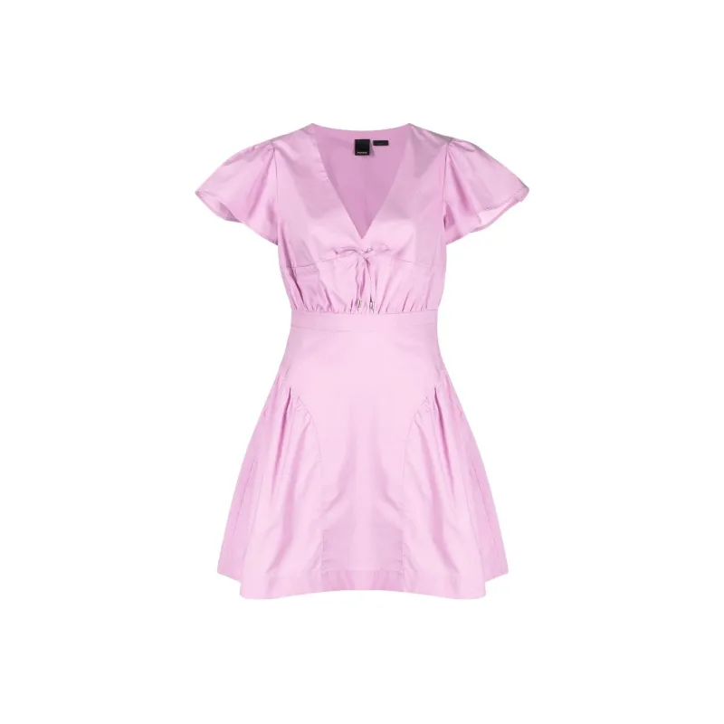 PINKO SS23 Short Sleeved Dress Women's Pink-0