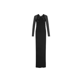 VERSACE Long Sleeved Dresses Women's Black