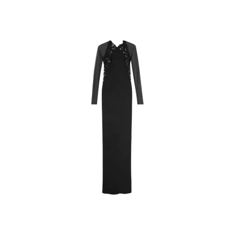 VERSACE Long Sleeved Dresses Women's Black-0
