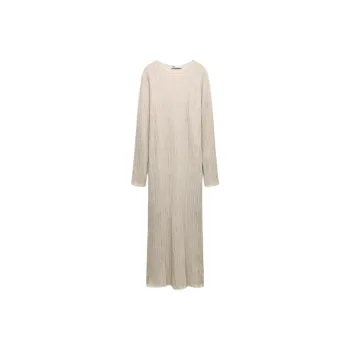 ZARA Long-Sleeved Dresses Women's Brown