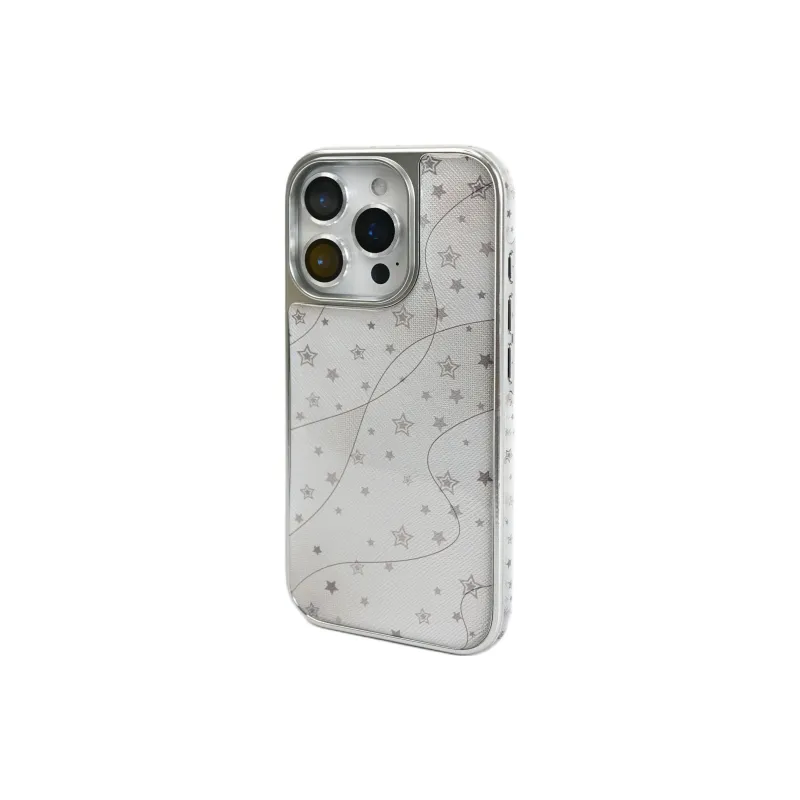 Sopi Acrylic Material Laser Line Stars Phone Cases Compatible With IPhone 16/15 Pro Max/Apple 13/14 Pro/Max-2