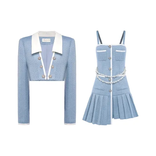 OZLANA Business Suits Women's Blue