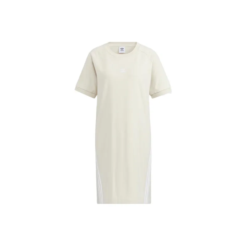 Adidas Originals Short Sleeved Dresses Women's Ecru-0